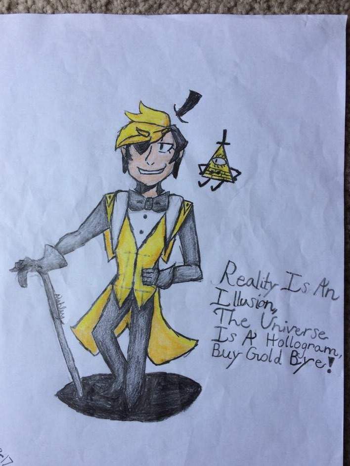 Bill Cipher Fan Art Gravity Falls Amino