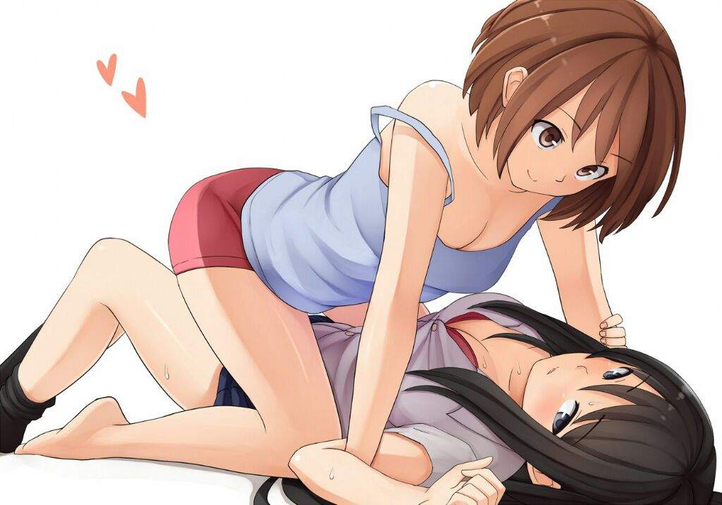 Girl pegging schoolgirl tribbing