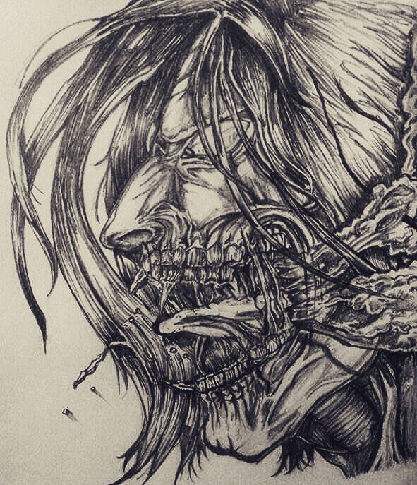 Eren titan form ( sketch ) | Manga/Comic Artist Amino Amino