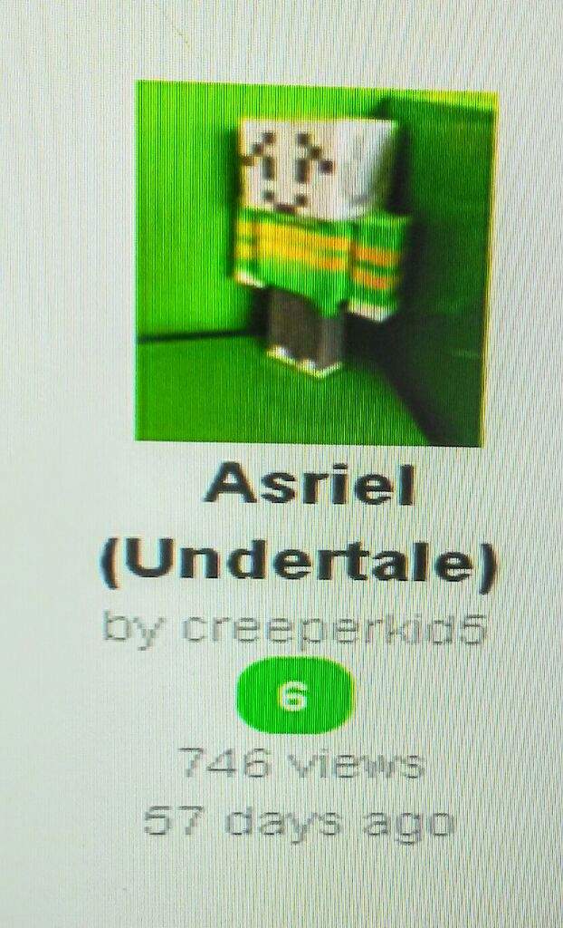 Asriel Papercraft Character Minecraft Crossover Maybe