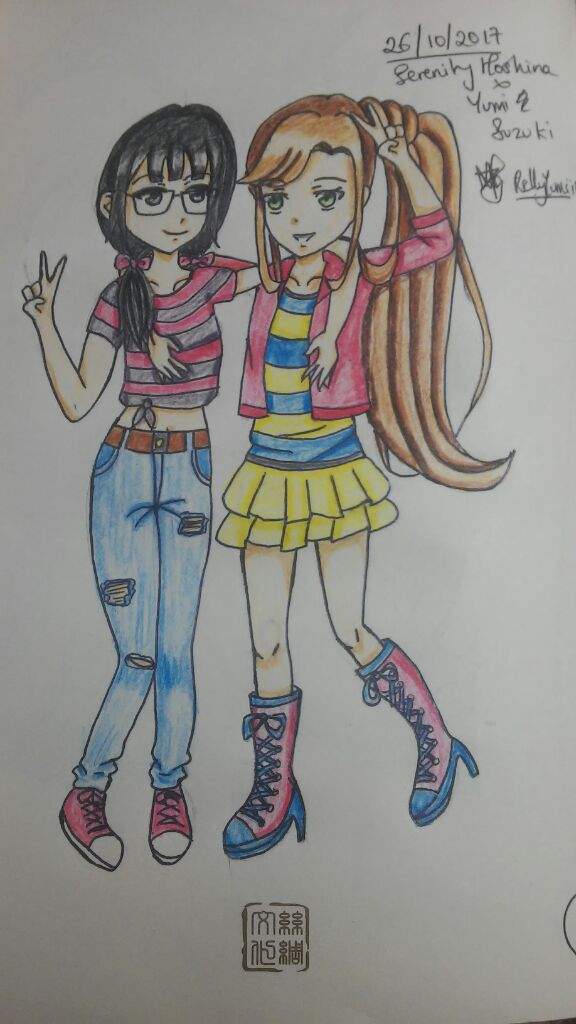 Serenity Hoshina And Me Yumi Suzuki Fanart Idol High School Amino