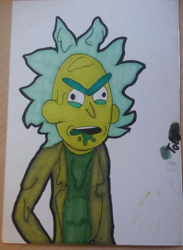 Toxic rick| Marker illustration | Rick And Morty Amino