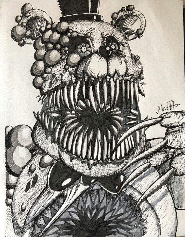 🎩 Dibujo De Twisted Freddy 🎩 [FIRMADO] | FNaF Amino [ Español ] Amino