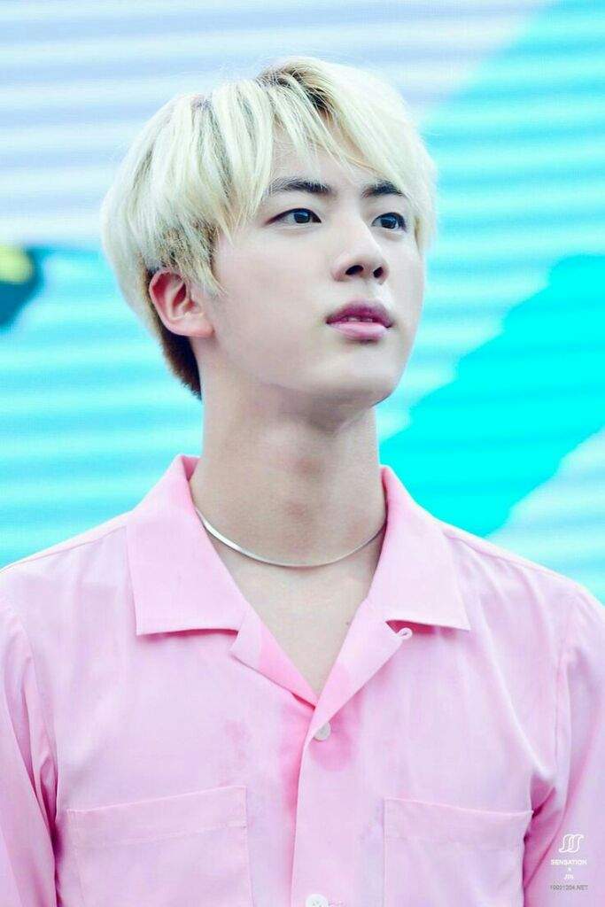  JIN  in pink  a look ARMY s Amino