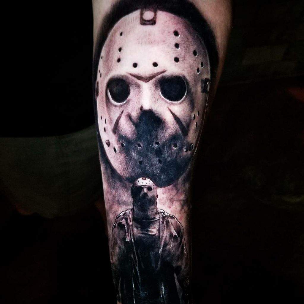 Small jason voorhees tattoo