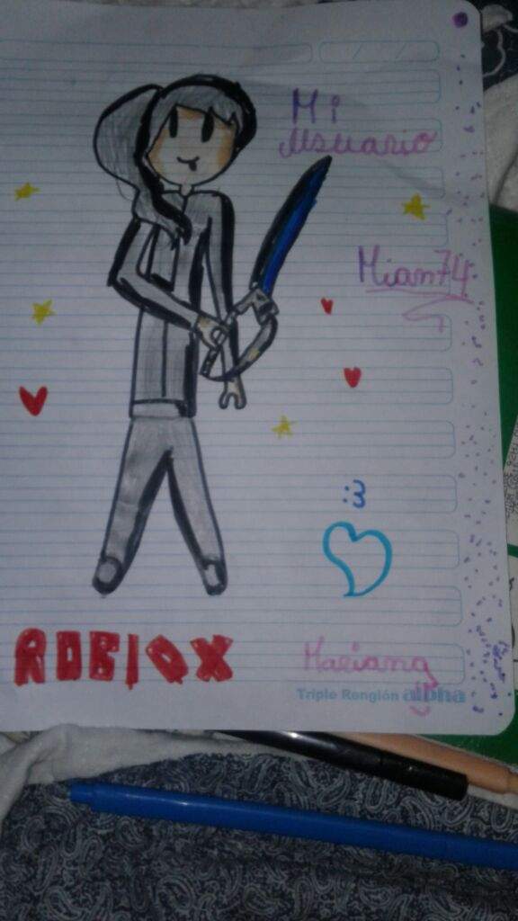 dibujo de mi avatar en roblox kohaisama roblox