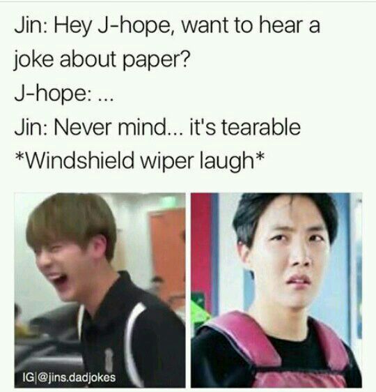 Jin's Dad Jokes | ARMY's Amino