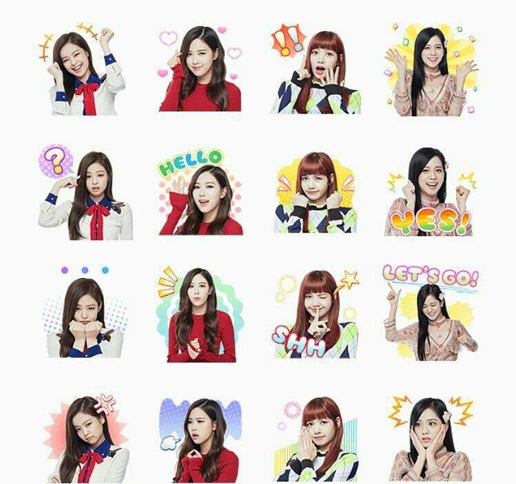 blackpink x line first official line sticker blackpink line