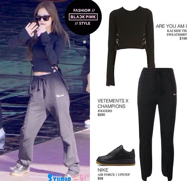 black pink joggers