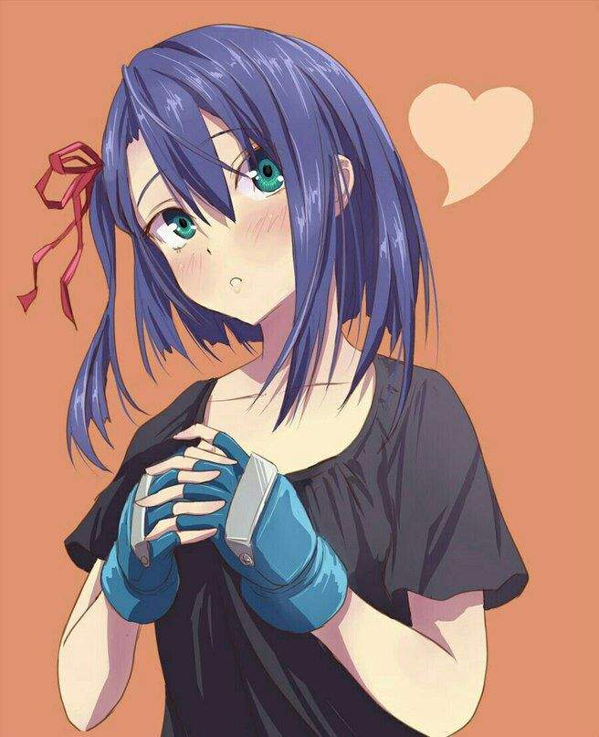 Anime dark blue hair