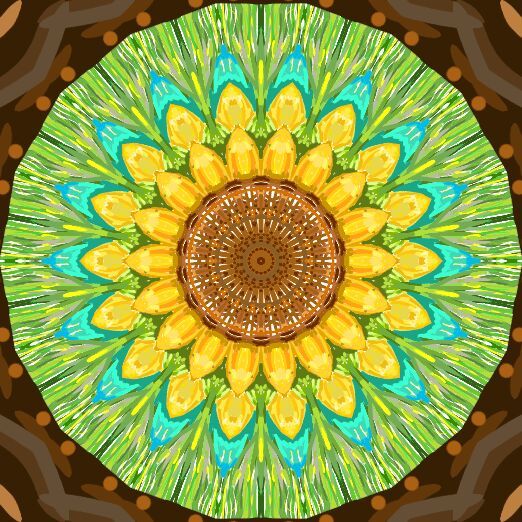 Mandala de girasol (^ v ^)/ | •Arte Amino• Amino