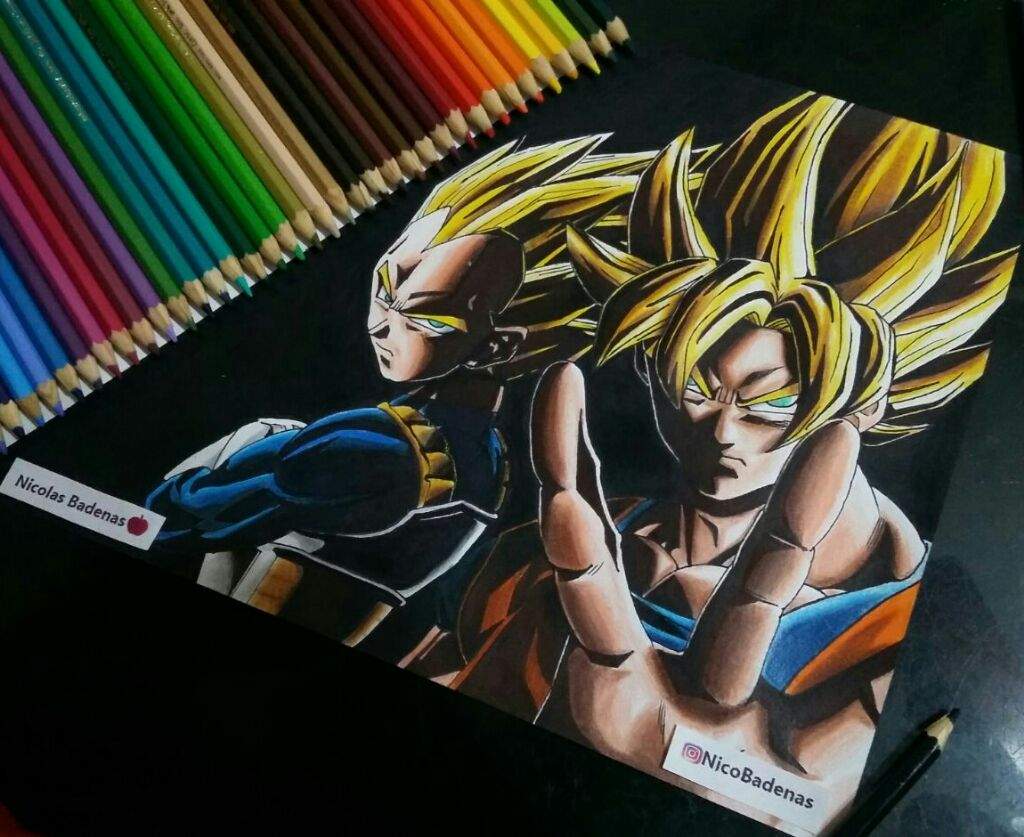 Dibujó de Goku y Vegeta / Dragón Ball Z  DRAGON BALL ESPAÑOL Amino