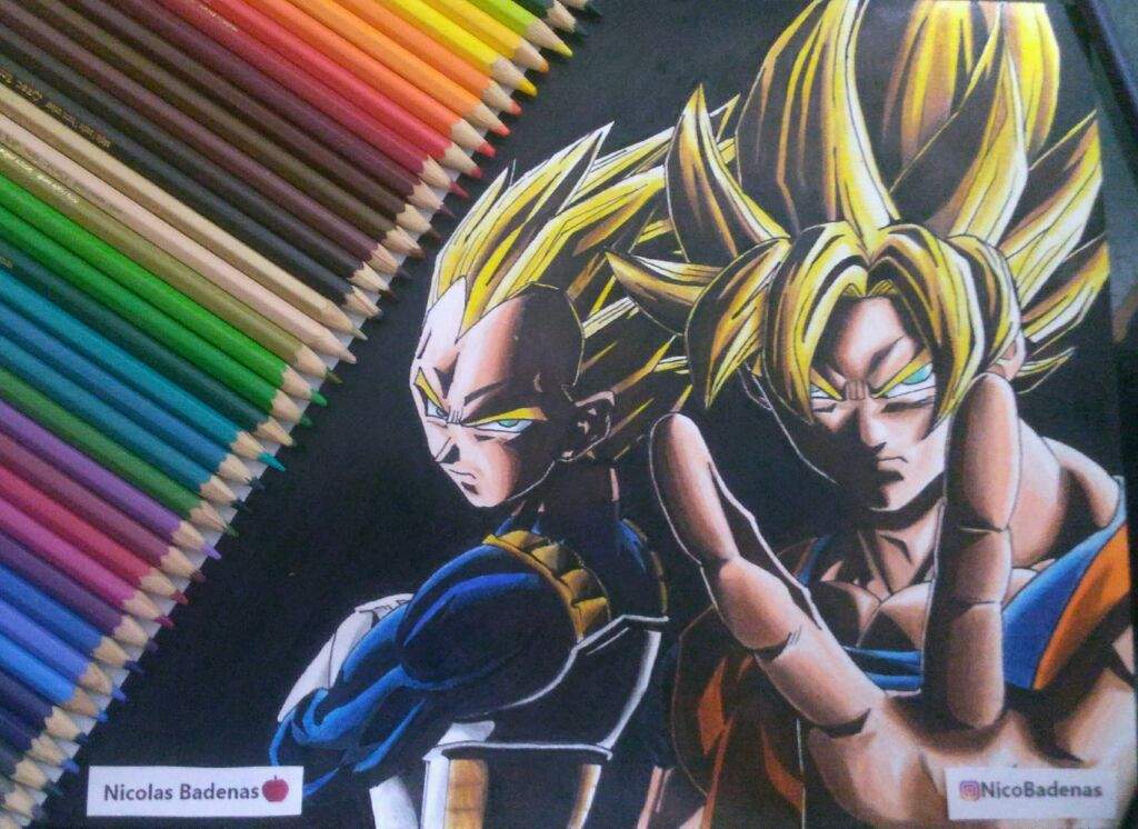 Dibujó de Goku y Vegeta / Dragón Ball Z  DRAGON BALL ESPAÑOL Amino