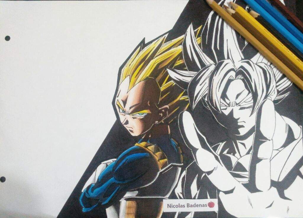 Dibujó de Goku y Vegeta / Dragón Ball Z  DRAGON BALL ESPAÑOL Amino