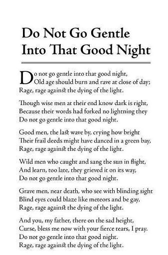 Do not go gentle into that good night thesis