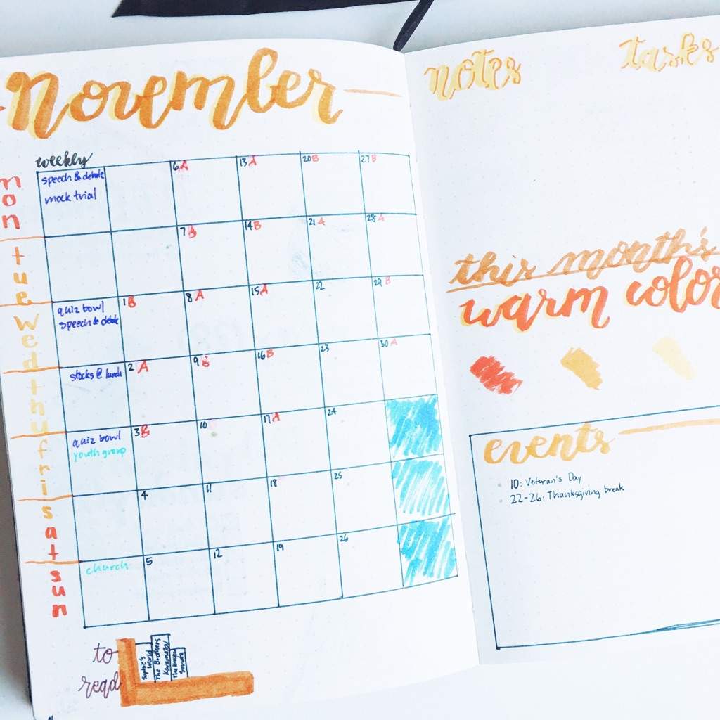 november monthly log bullet