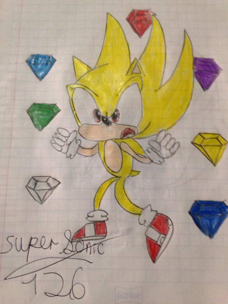 Mi dibujo de Super Sonic | Sonic the Hedgehog Español Amino
