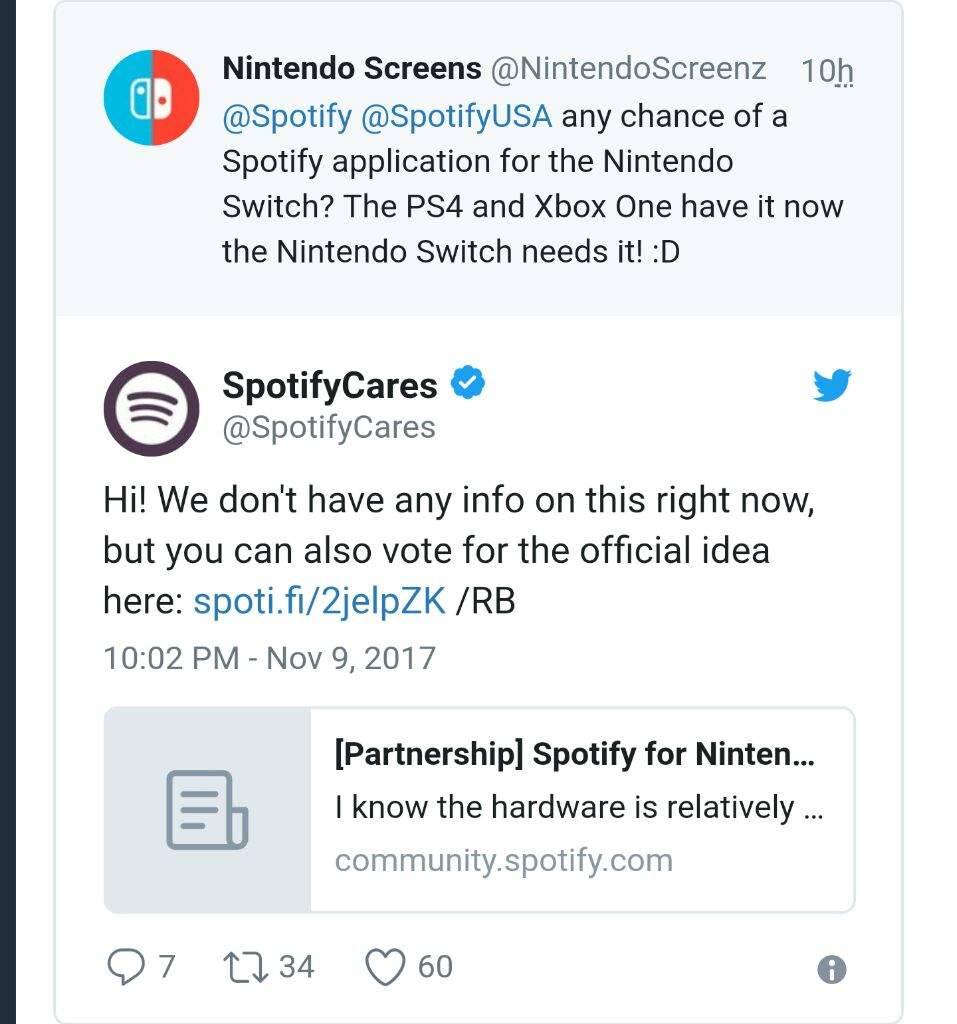 can you use spotify on nintendo switch
