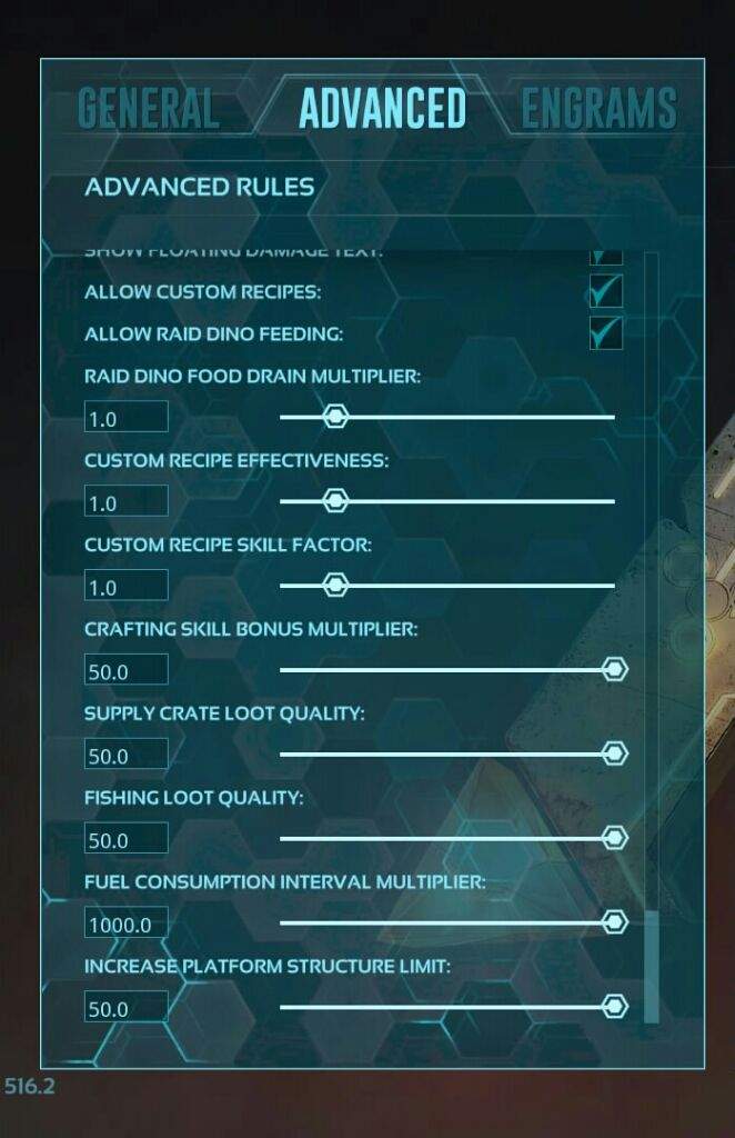 ark settings for single player