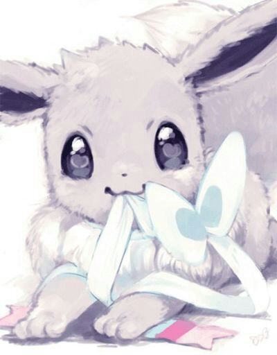 Eevee shiny bebe kawaii(hembra mitad angel) | •Pokémon• En Español Amino