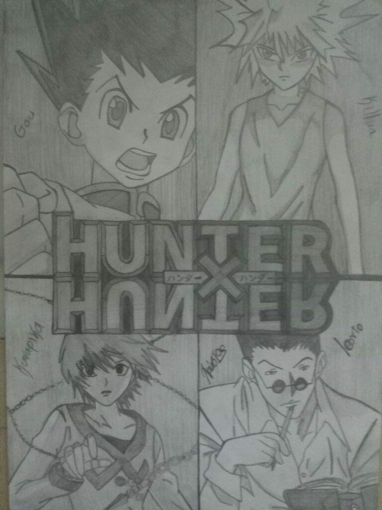 Gon Killua Kurapika Leorio Drawing Hunter X Hunter Amino