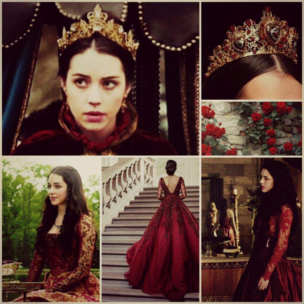 reign mary red dress