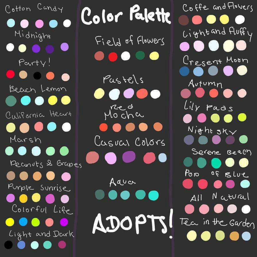 Colour pallete Wiki Arts And OCs Amino