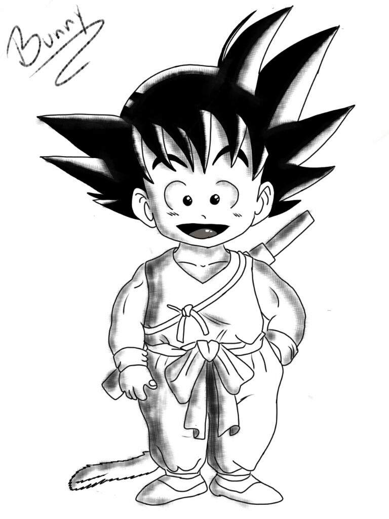 Goku niño (proceso del dibujo) | DRAGON BALL ESPAÑOL Amino