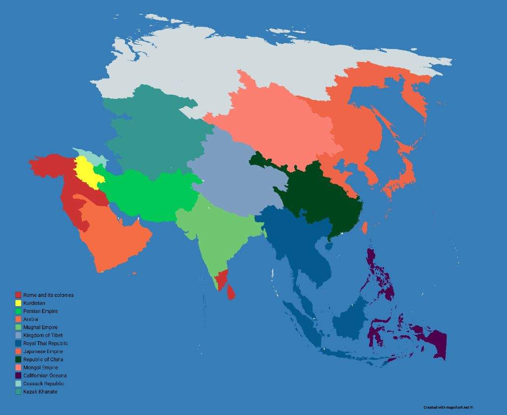 Alternate history of Asia | Mapping - Polandball Amino Amino