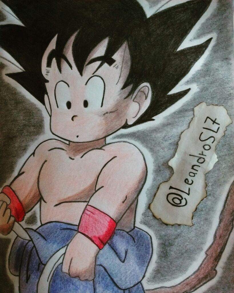 Goku pequeño dibujado a lápiz de colores, aun no tenía el estilográfo para  remarcar jajaja | DibujArte Amino