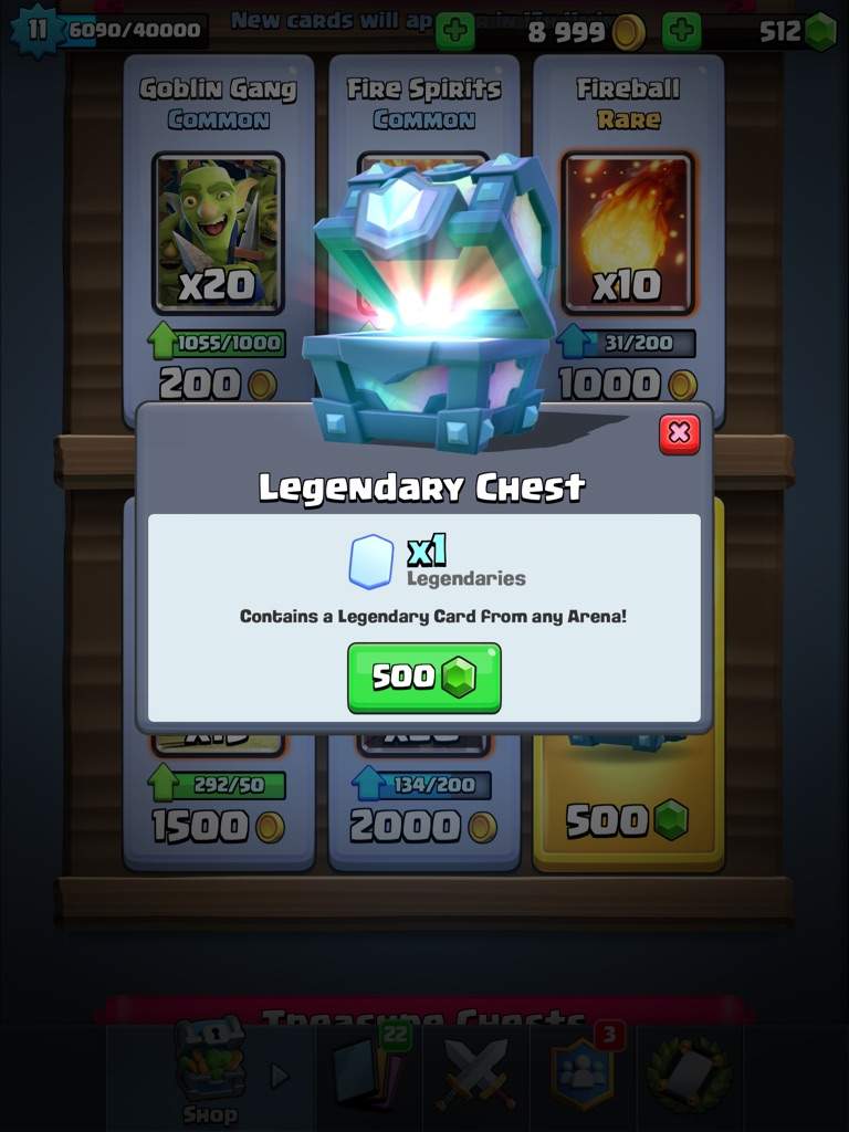 can you get a legendary from a epic chest