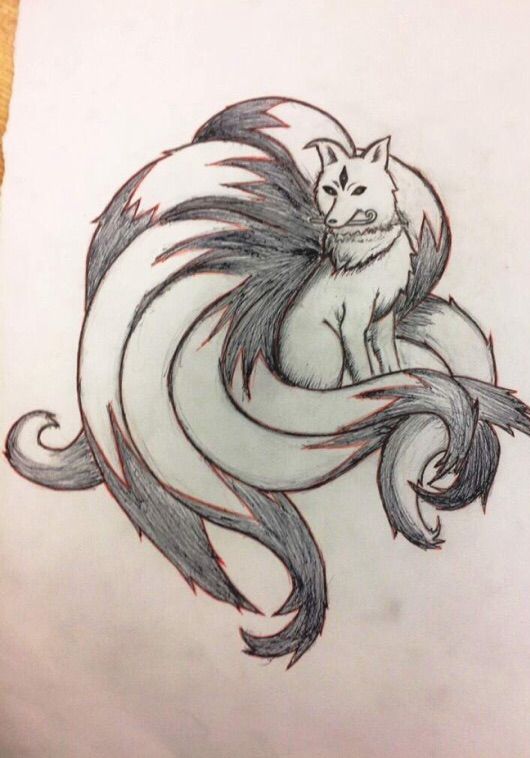 Featured image of post Nine Tailed Fox Sketch Got bored in study hall one day and randomly started drawing