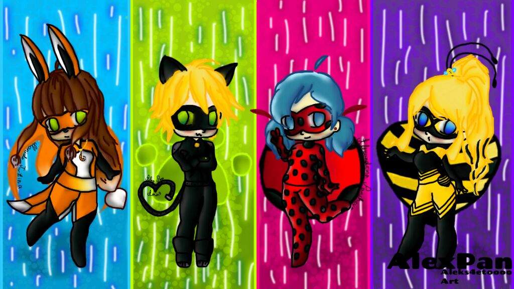#BestHeroTeam4Ever 🐺🐱🐞🐝 | Miraculous Amino