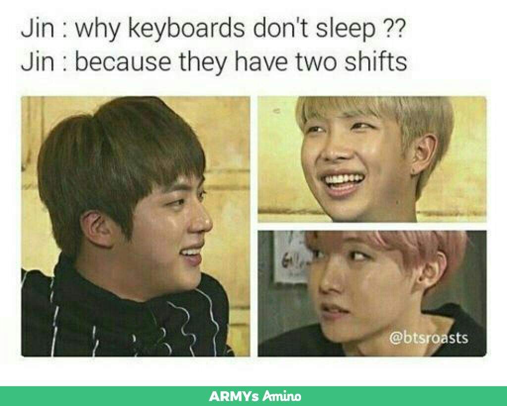 Jin's dad jokes. | ARMY's Amino