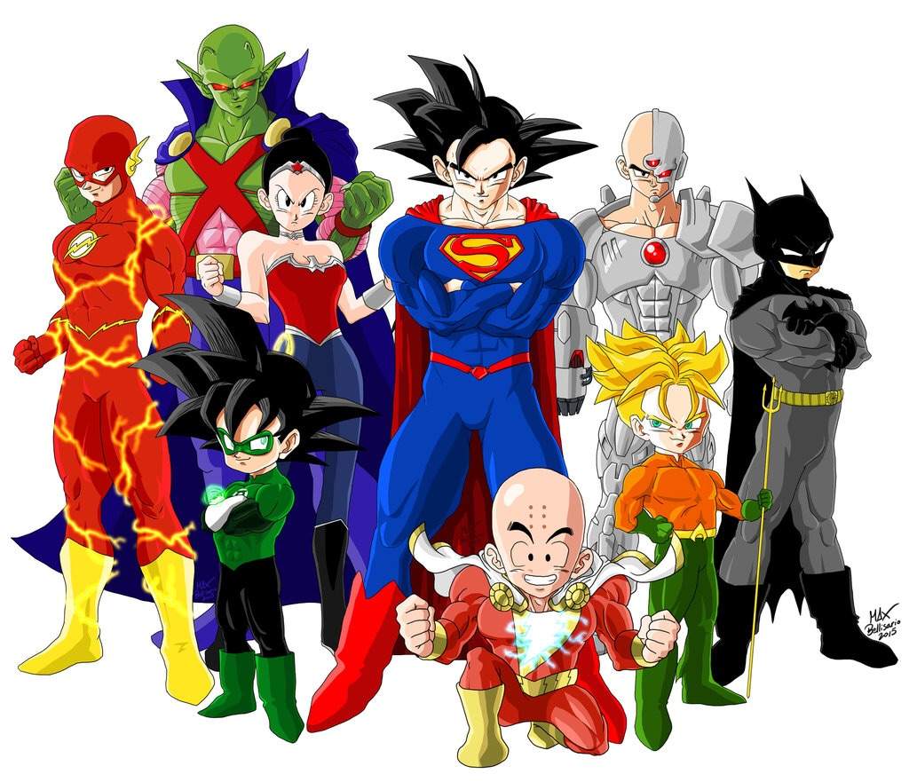 Justice League And Dragon Ball Z CrossOver.