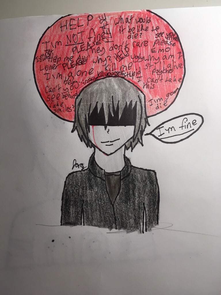 Depression drawing Emo Trinity + Amino