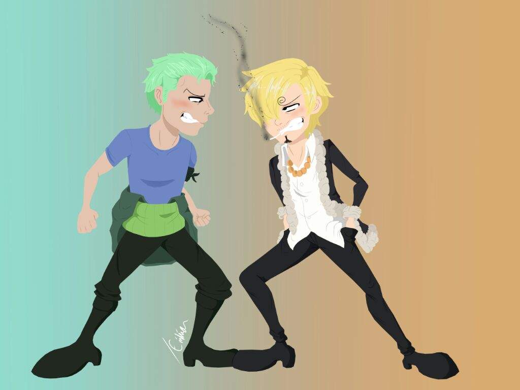 Zoro Vs Sanji Drawing One Piece Amino