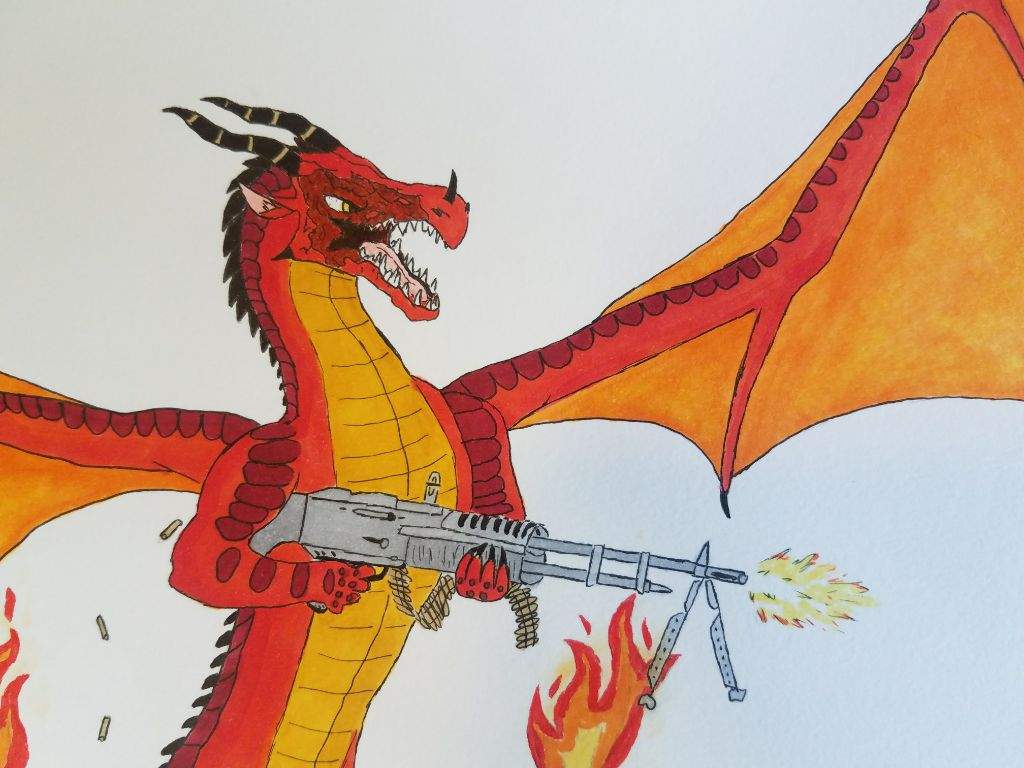 Scarlet BUT WITH A GUN Wings Of Fire Amino.