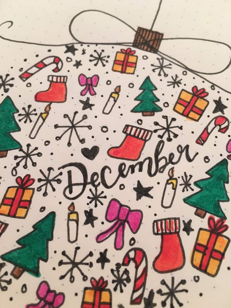 December Cover Page | Bullet Journal Amino