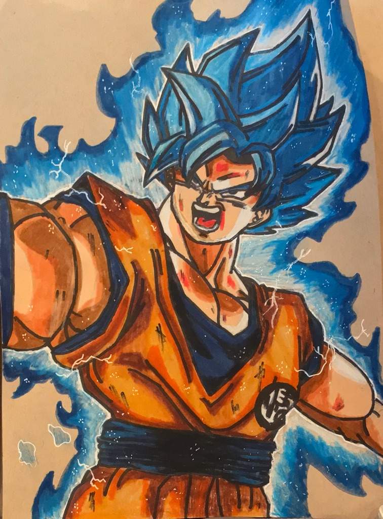 SSB Goku Drawing🐬 | DragonBallZ Amino