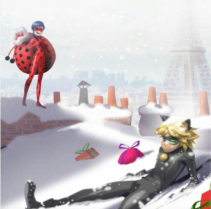 Miraculous Ladybug Catnoirchatnoir Merry Christmas