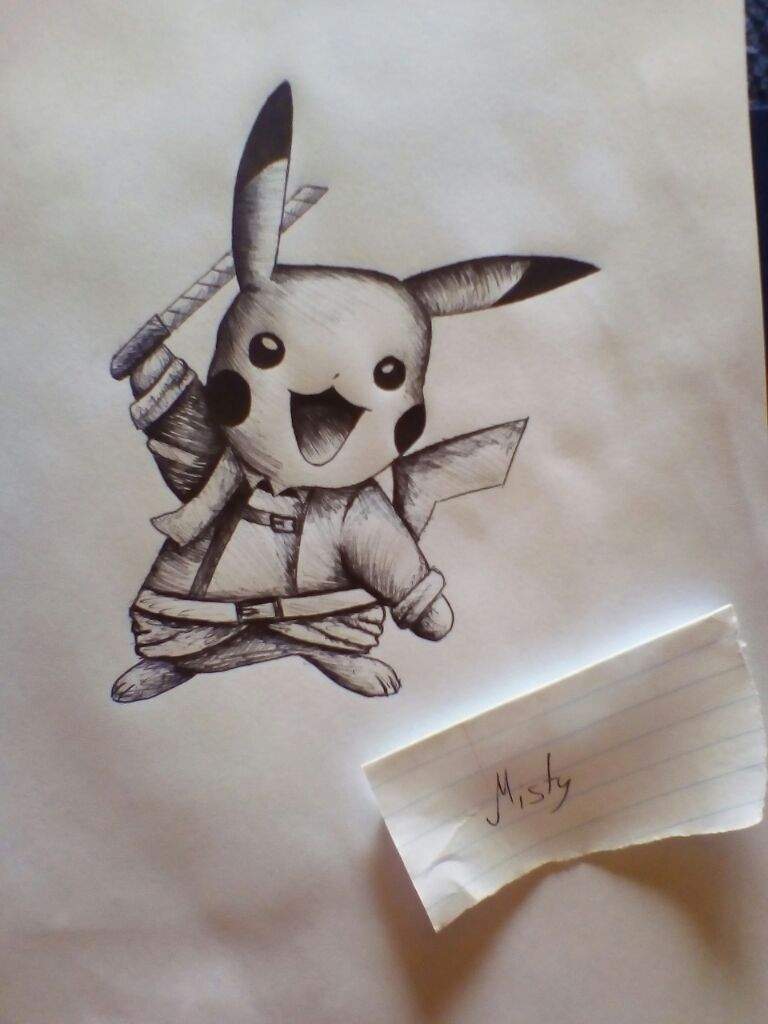 how to draw pikachu attacking