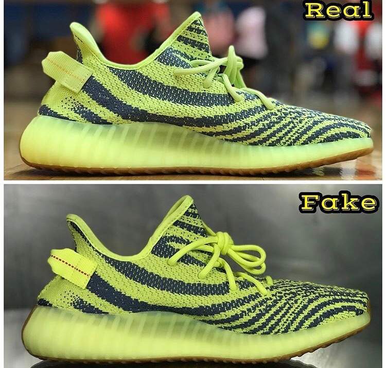 yeezy semi frozen yellow real vs fake