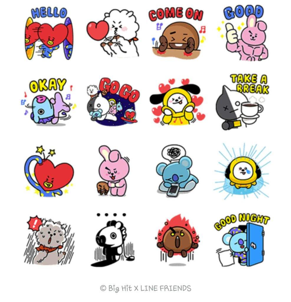 Bt21 Stickers  Korean Idol