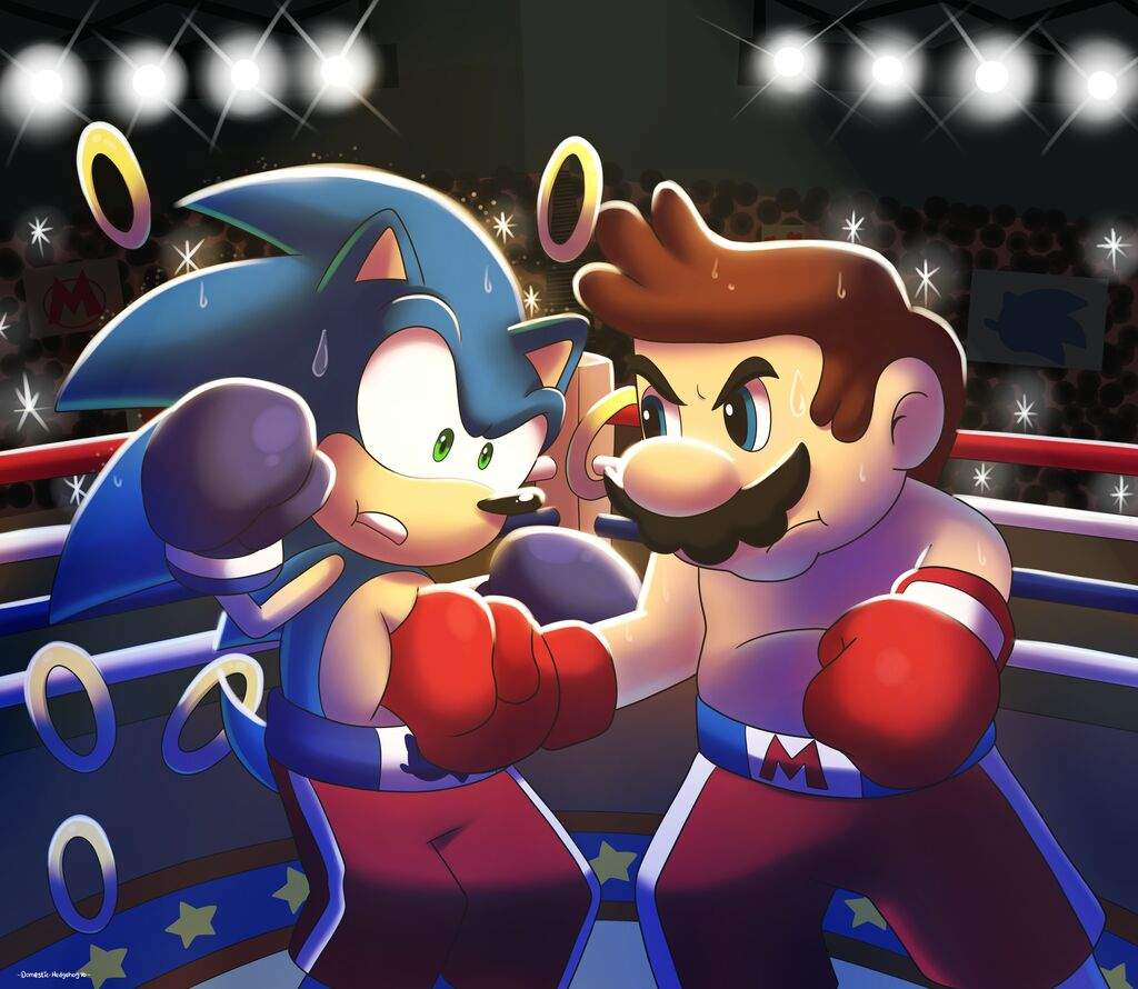 Mario VS Sonic.
