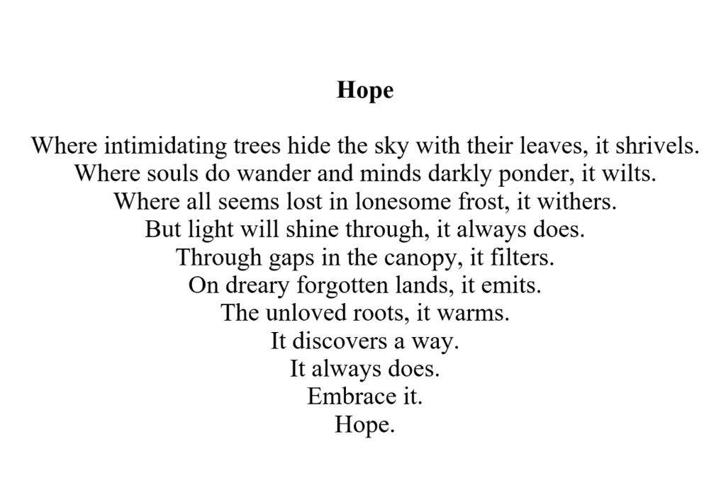 Poem what is hope The Meaning