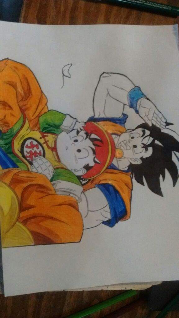 Mi nuevo dibujo de goku y Gohan en la nube voladora | DRAGON BALL ESPAÑOL  Amino