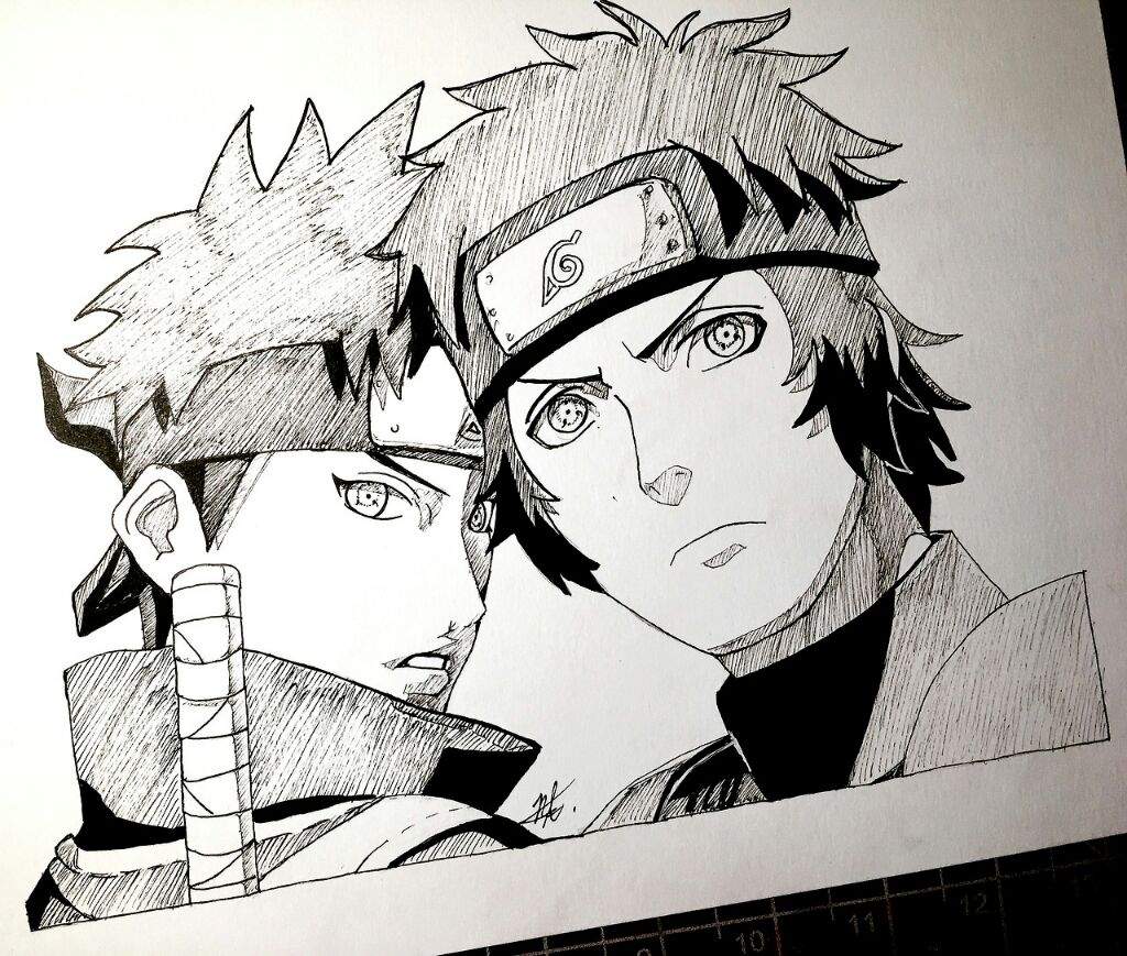 Desenho estilo manga do shisui e kagami | Naruto Shippuden Online Amino