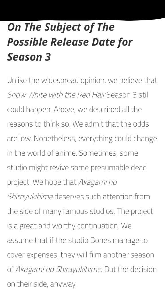 SWWTRH Season 3.. is it possible? | 🍎 Akagami no Shirayukihime 🍎 Amino