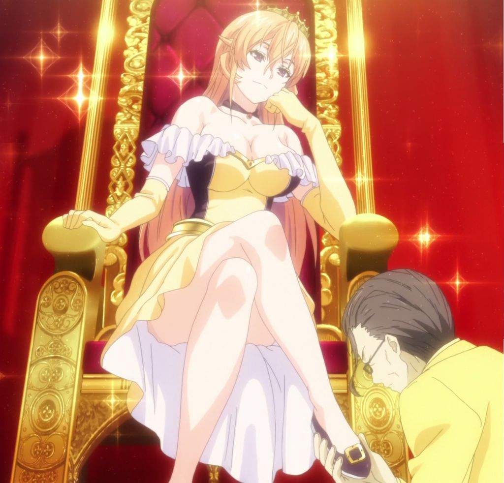 Anime Girl Sitting On Throne Vector illustration for kingdom, medieval age, fairytale concept. anime girl sitting on throne